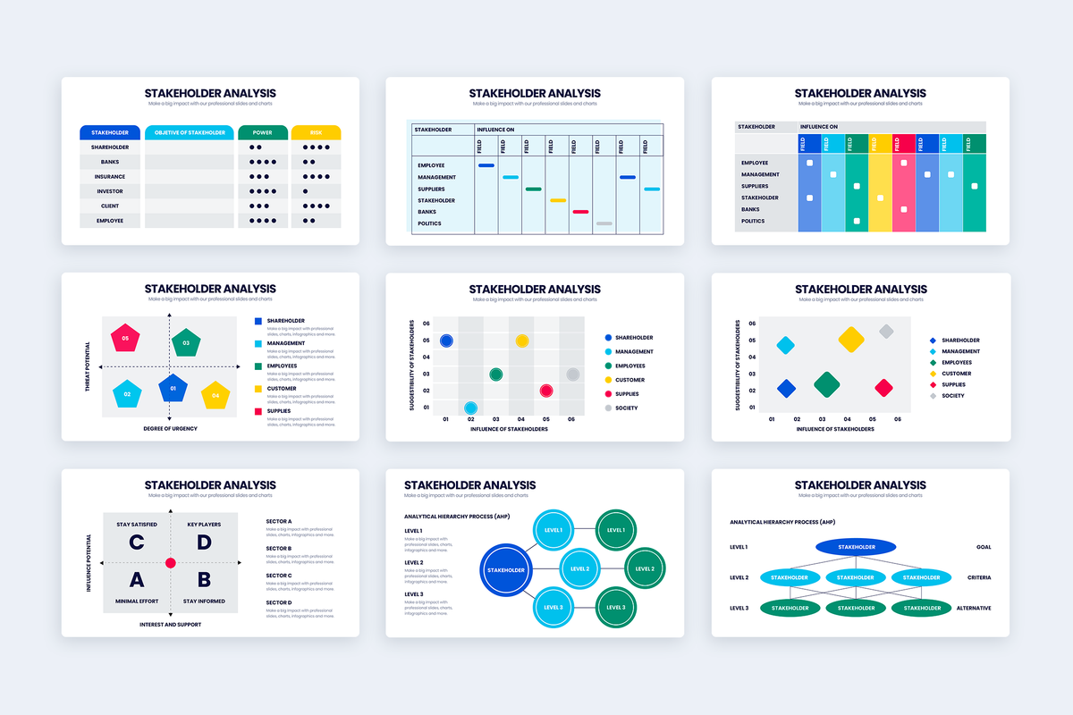 Stakeholder Analysis Illustrator Infographic Template