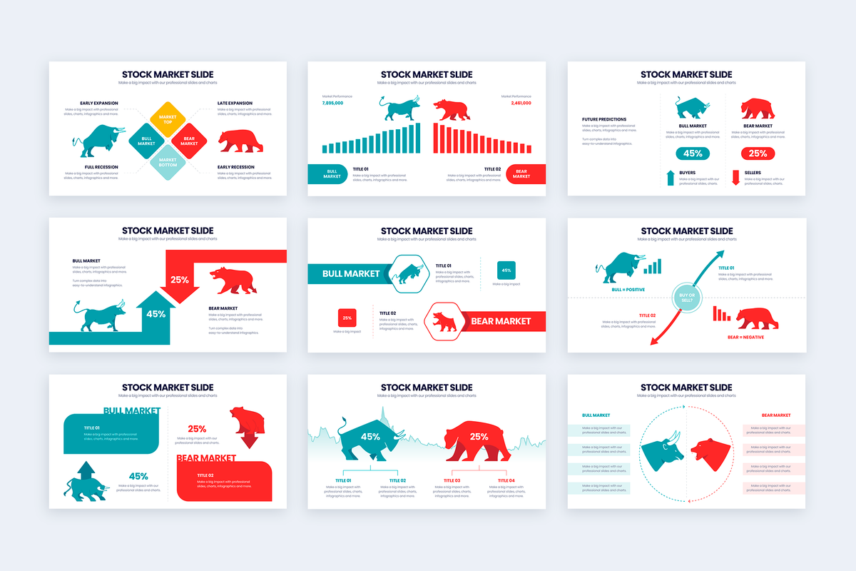 Stock Market Keynote Infographic Template