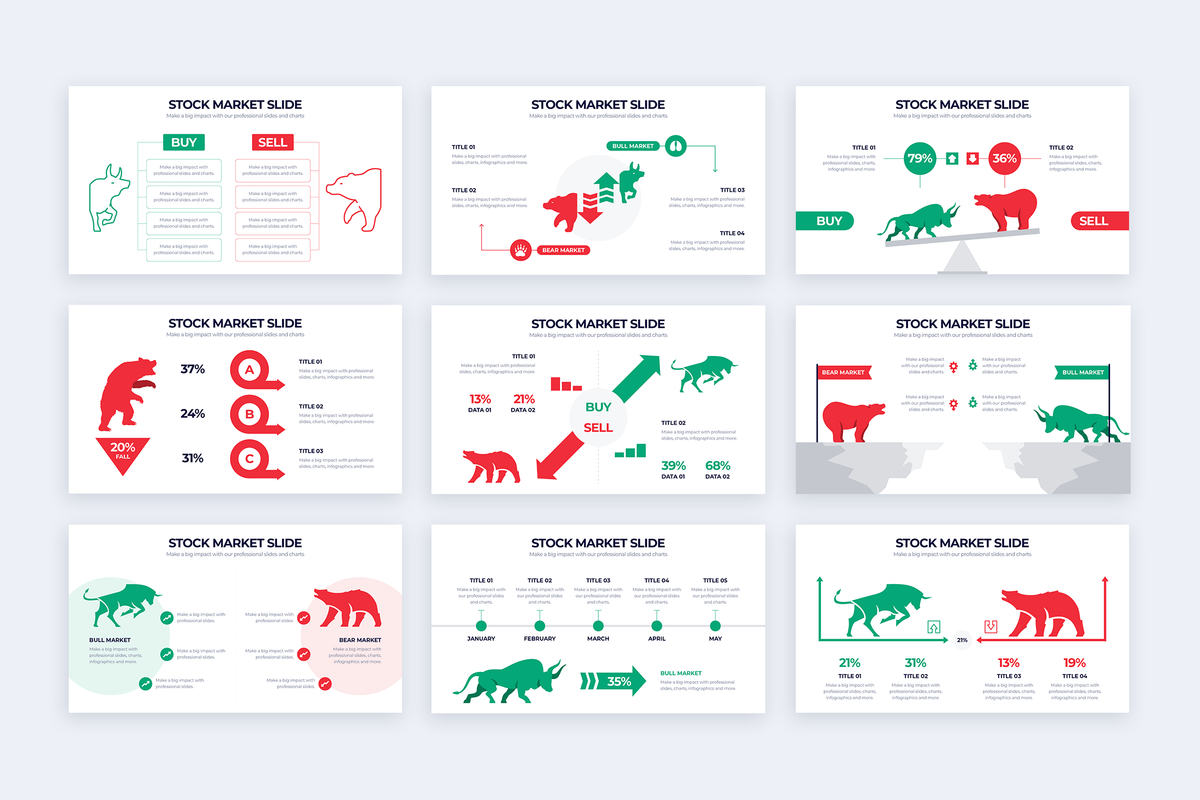 Stock Market Keynote Infographic Template