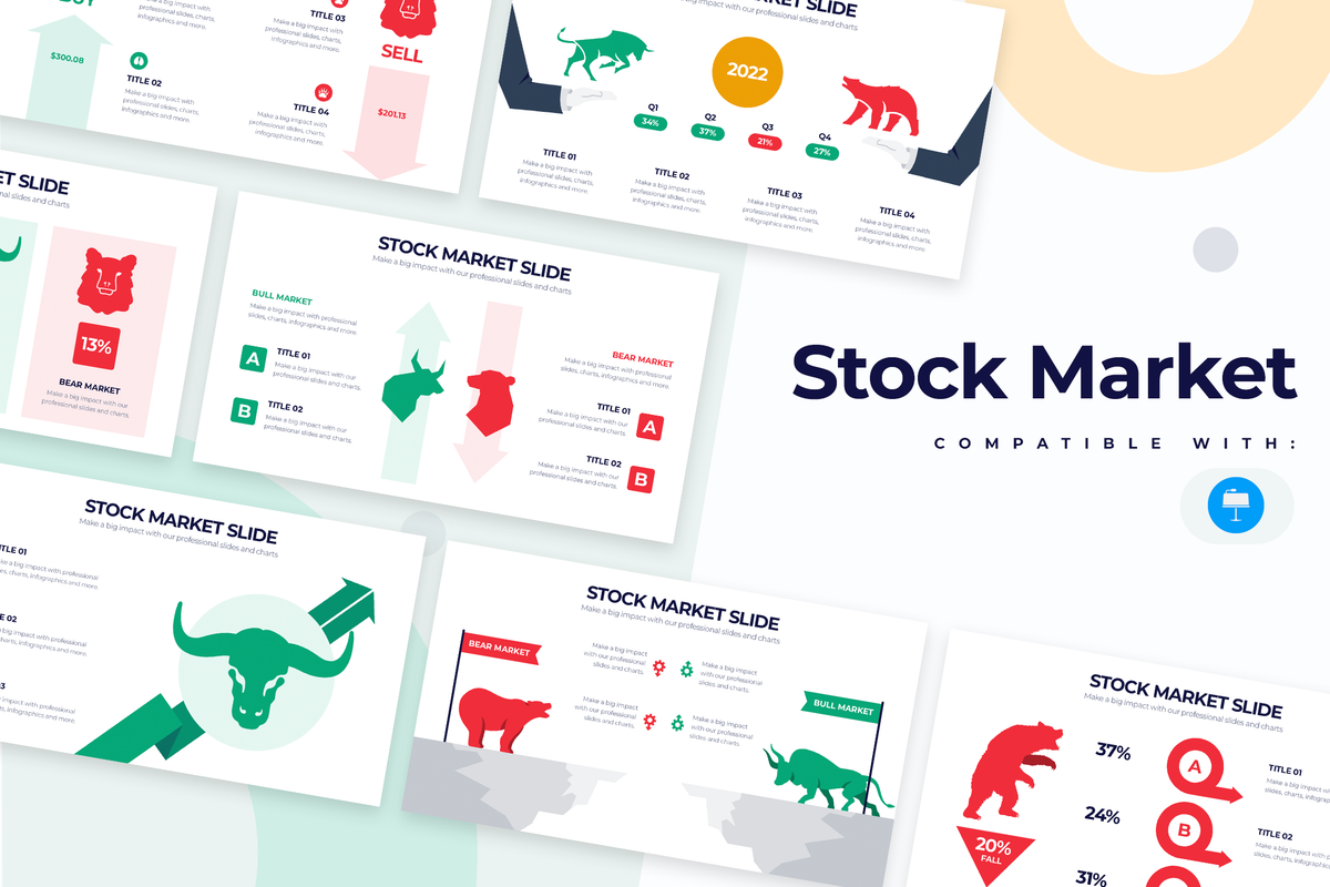 Stock Market Keynote Infographic Template