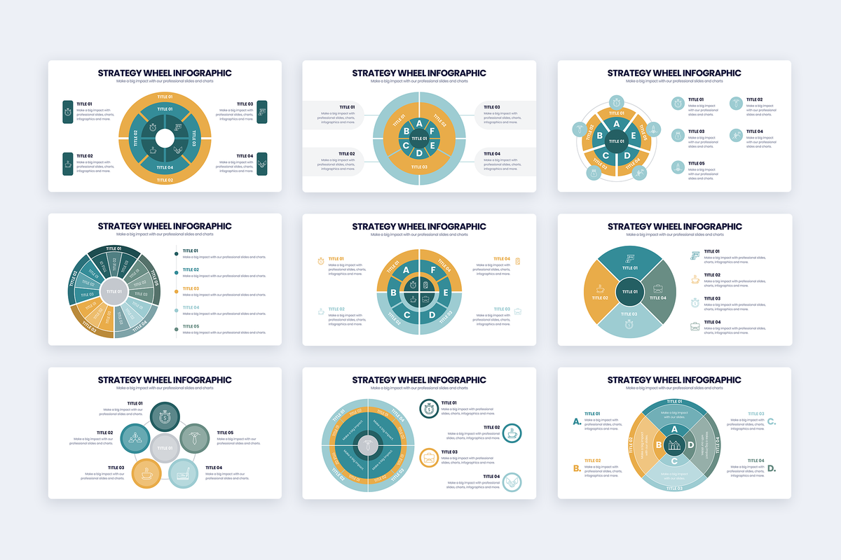 Strategy Wheel Illustrator Infographic Template