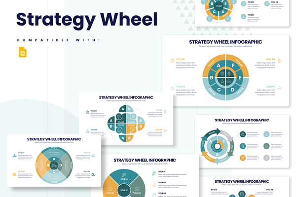Strategy Wheel Google Slides Infographic Template