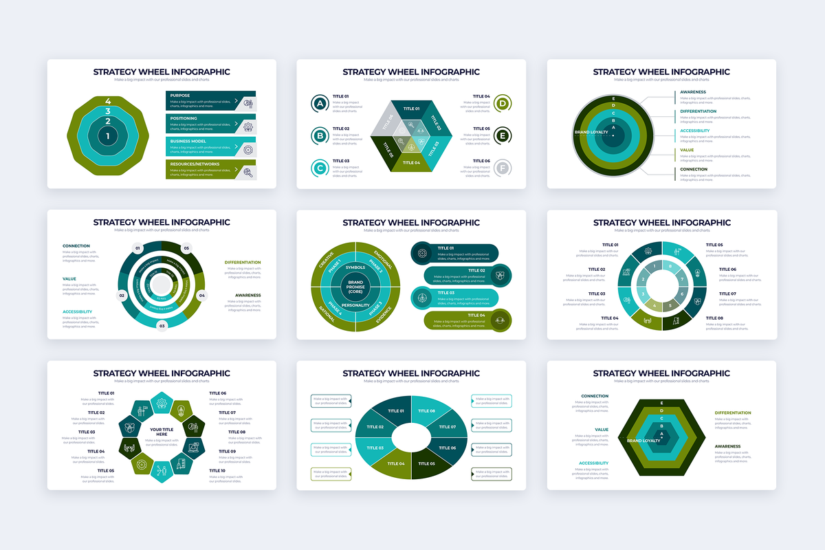 Strategy Wheel Illustrator Infographic Template