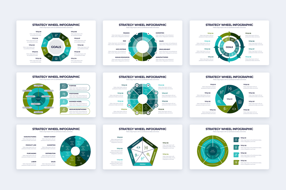 Strategy Wheel Illustrator Infographic Template