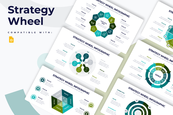 Strategy Wheel Google Slides Infographic Template