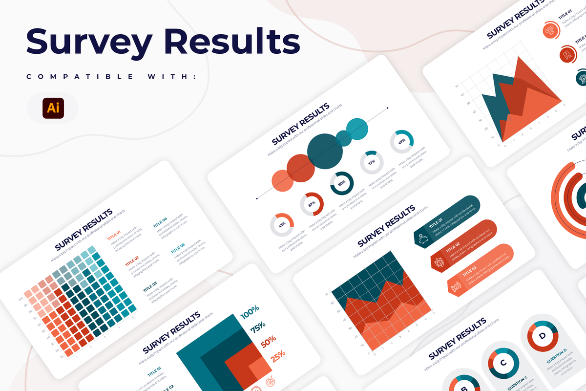 Survey Results Illustrator Infographic Template