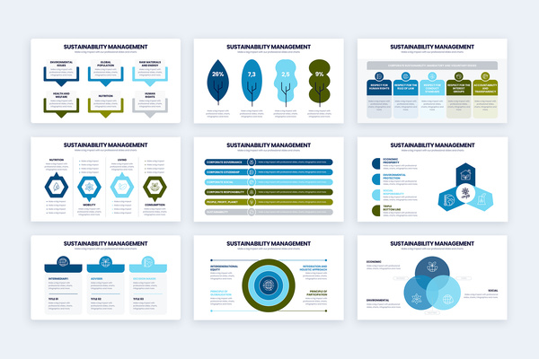 Sustainability Management Powerpoint Infographic Template