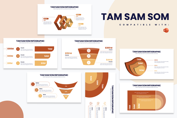 TAM SAM SOM Powerpoint Infographic Template