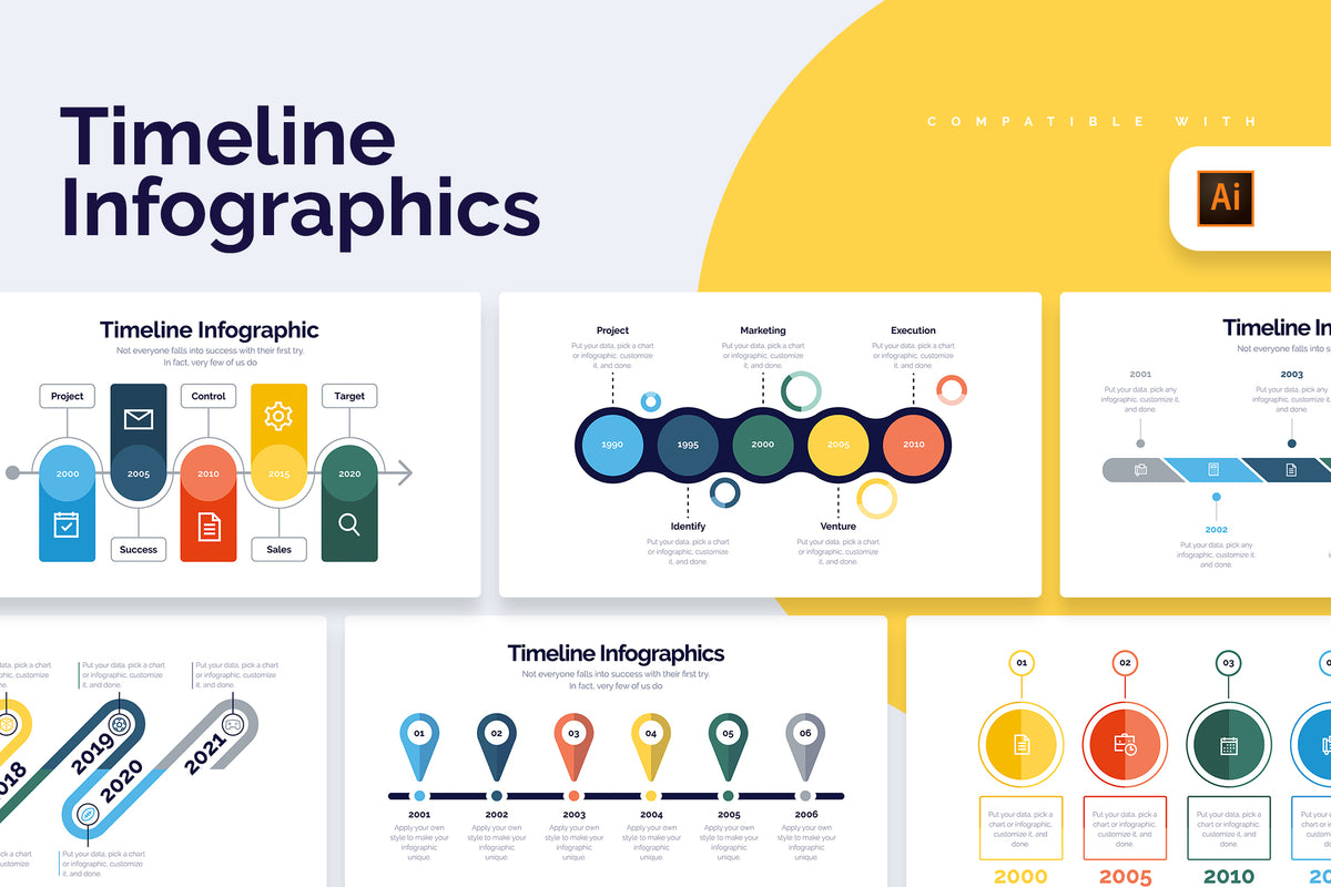 Timeline Illustrator Infographics