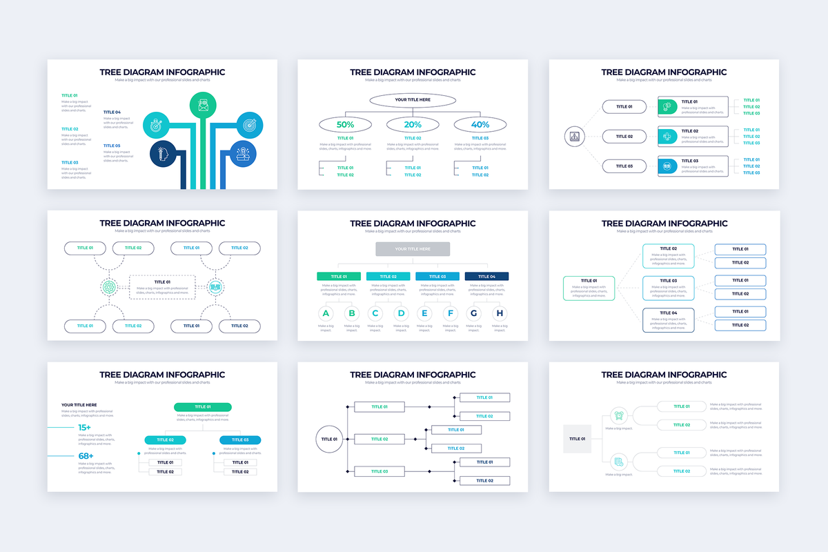 Tree Diagram Infographic Illustrator Template