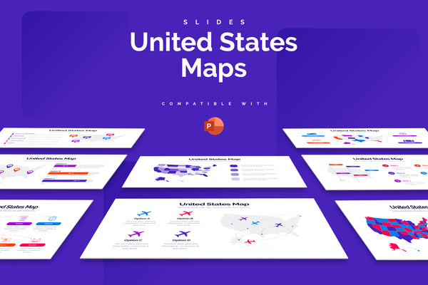 United States Map Powerpoint Infographics