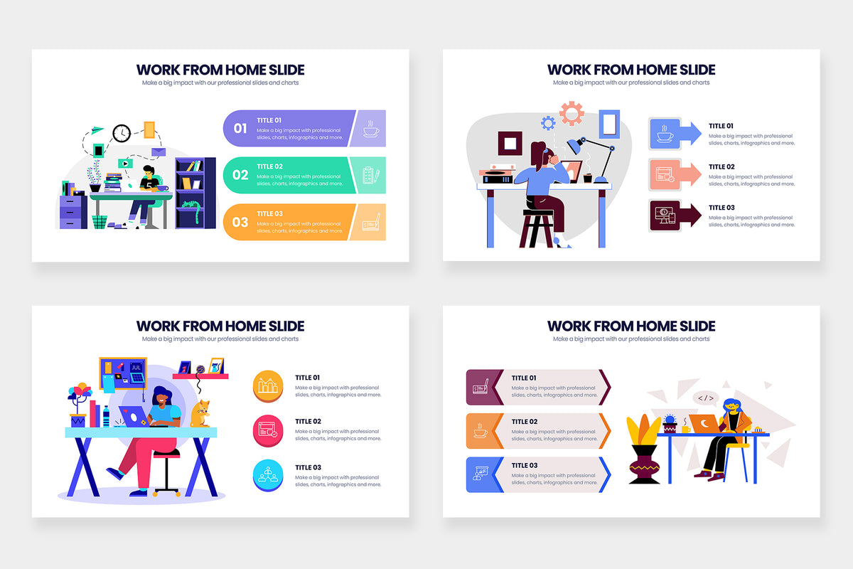 Work From Home Infographic Templates