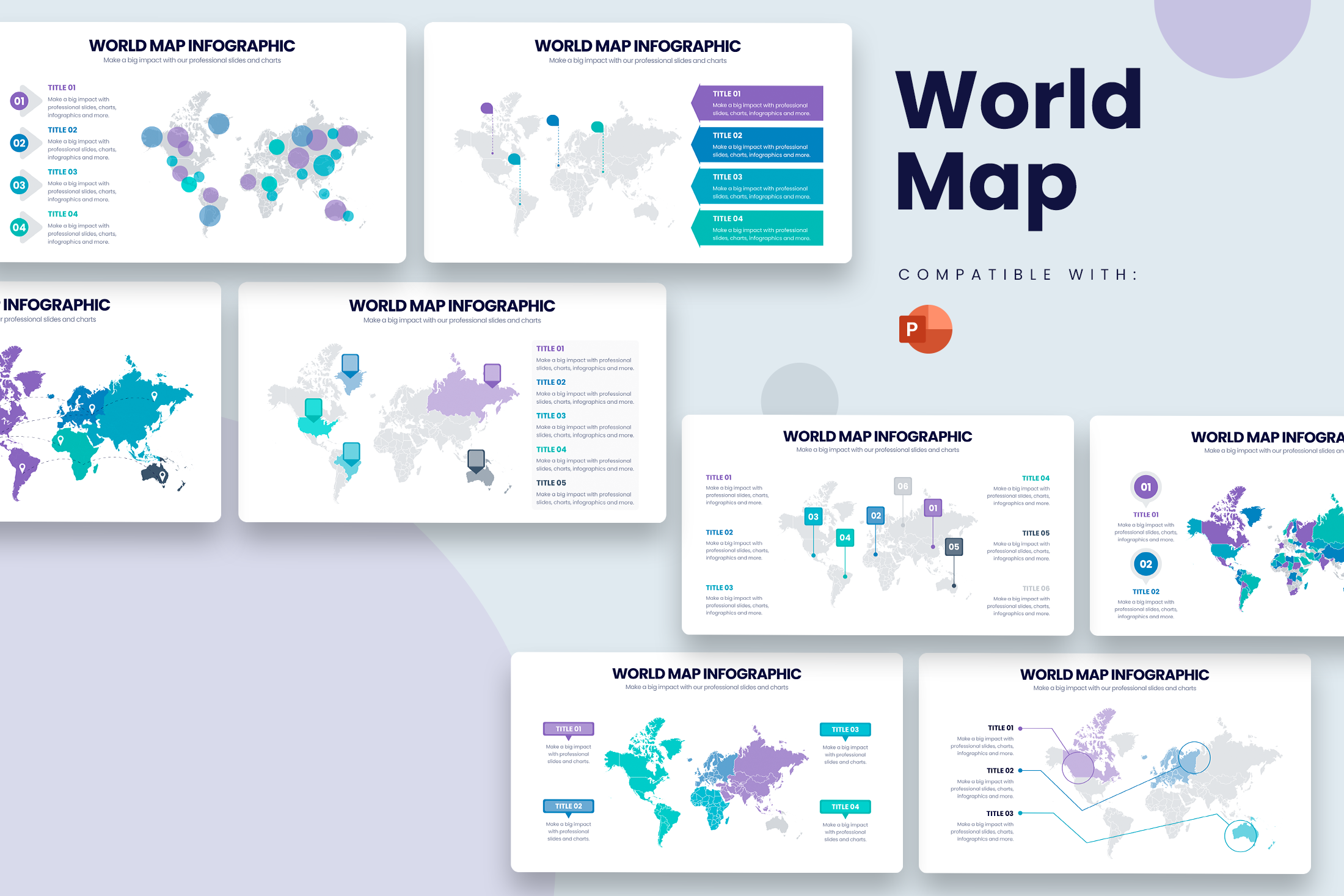 World Map Powerpoint Template