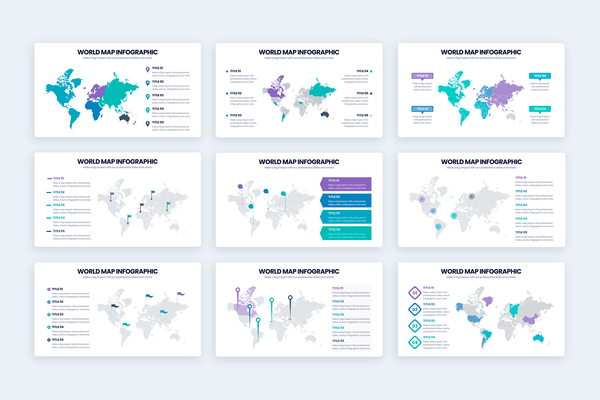 World Map Keynote Infographic Template