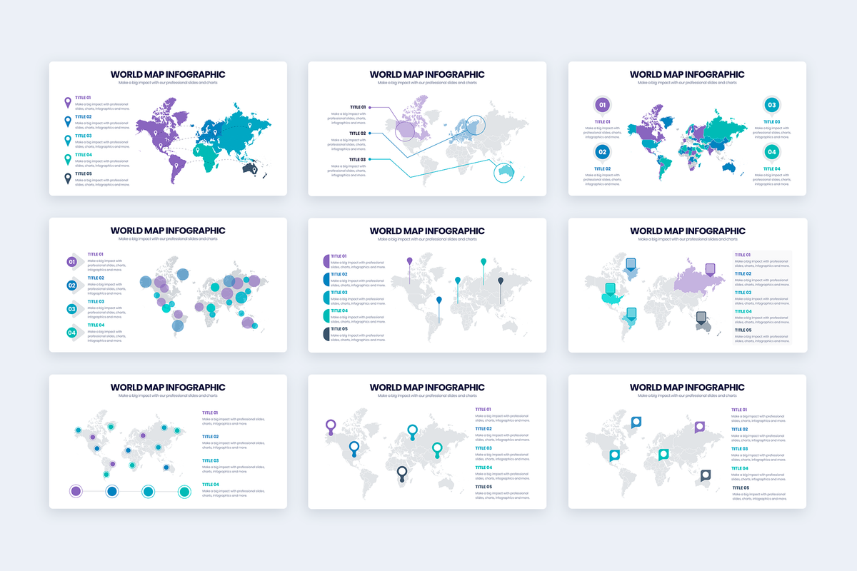 World Map Keynote Infographic Template